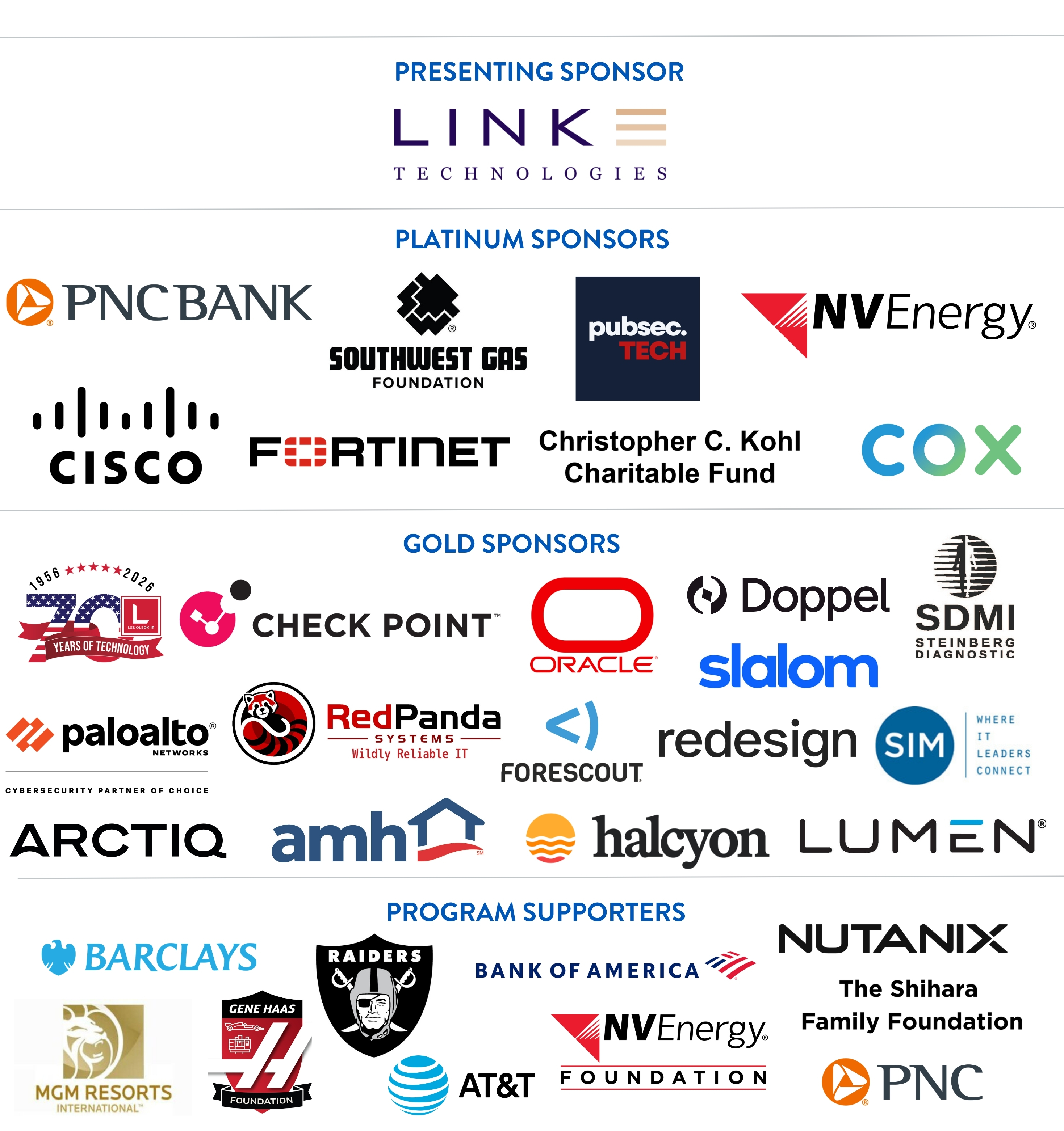 2026 Sponsor Logos for Luncheon