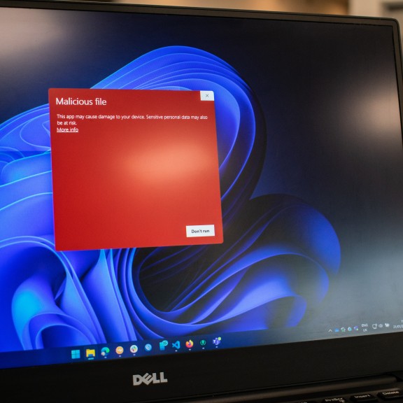 Malicious hardware file alert on Dell laptop
